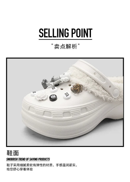 Cotton Fashion Clogs Slippers Women Hole Garden Shoes Water Shoes For Men Beach Sandals Soft Eva Bathroom Slides House Slides