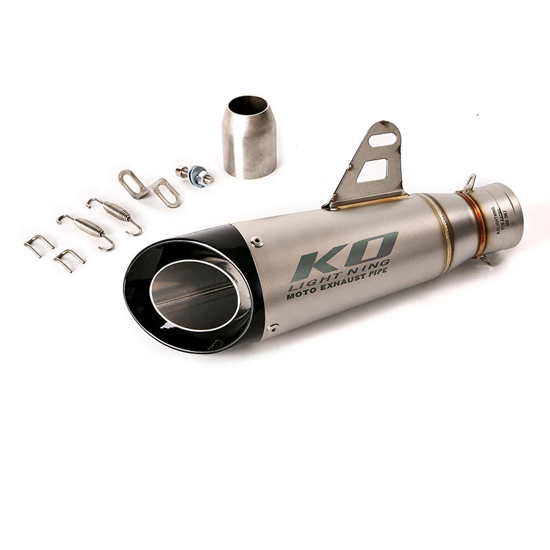 Universal 38-51 mm Exhaust Muffler Pipe Motorcycel Stainless Steel Escape with Removable DB Killer Slip On or Weld