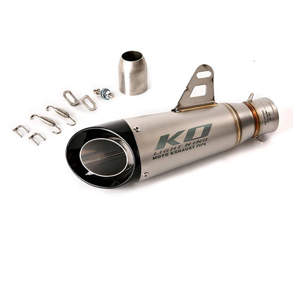 Universal 38-51 mm Exhaust Muffler Pipe Motorcycel Stainless Steel Escape with Removable DB Killer Slip On or Weld