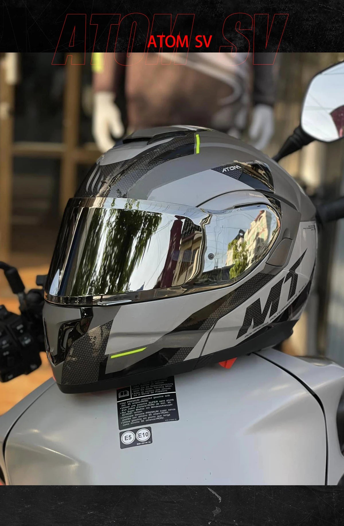 New Arrival Motorcycle Flip-Up Helmets Atom Sv Dual Lens Off Road 4 Seasons Helmets Color Options M-4Xl