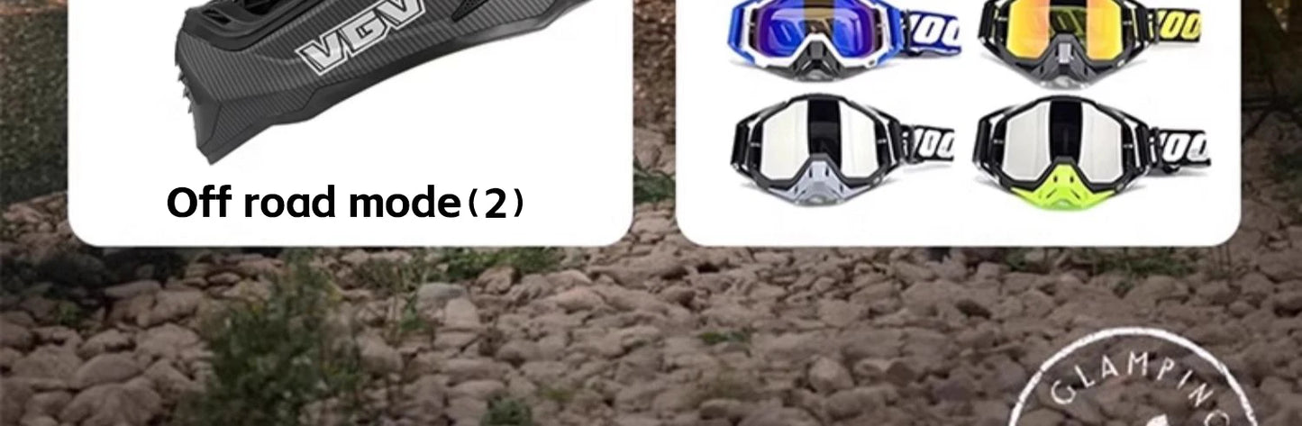 VGV motorcycle rally helmet buy one get three free, with a wide field of view design, suitable for off-road/downhill enthusiasts