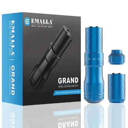 EMALLA GRAND Wireless Tattoo Pen Machine Adjustable 7 Strokes Brushless Motor 1800mAh Tattoo Permanent Makeup Pen Machine Supply
