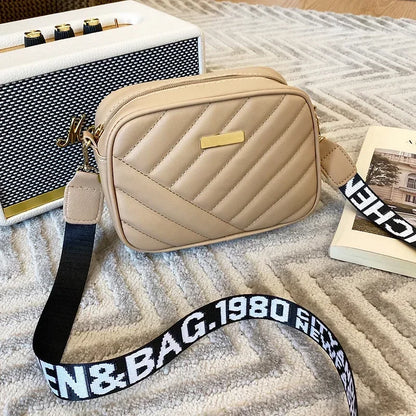 Minimalist Mini Fashionable Quilted Crossbody Bag Wallet, Trendy PU Shoulder Bag, WOMEN'S Casual Handbag and Mobile Phone Wallet