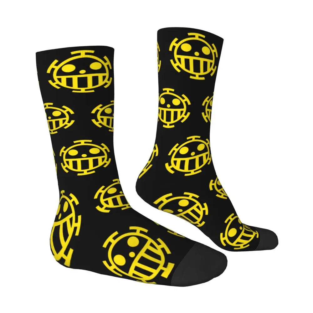 Fashion Men's Socks Harajuku Tony Tony Choppers Sock Luffys Zoros Trafalgar Law Anime Women's Socks Spring Summer Autumn Winter