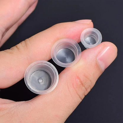 100pc S/M/L Plastic Microblading Disposable Tattoo Ink Cups Permanent Pigment Clear Container Cap Tattoo Accessory WSPJ04
