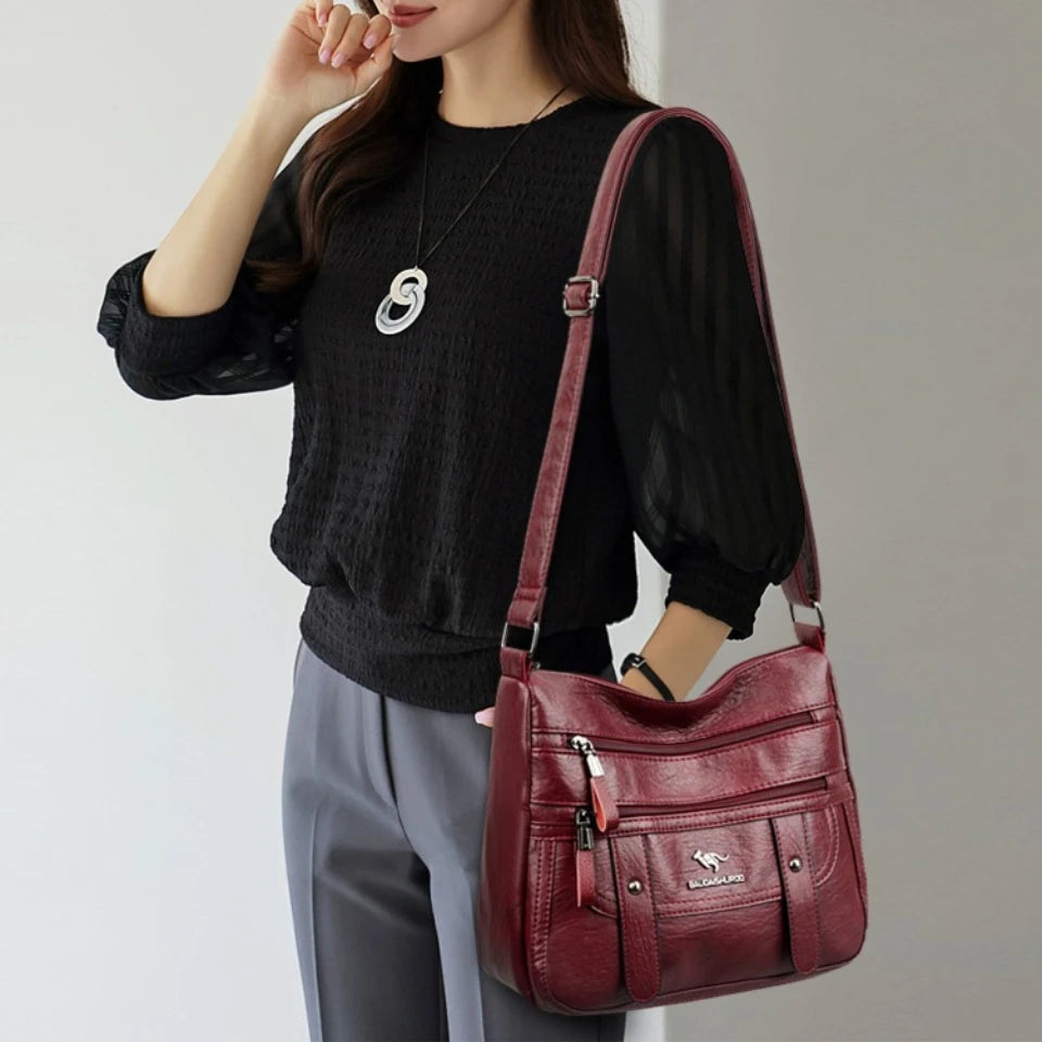 High Quality Pu Leather Messenger Crossbody Bags for Women Luxury Designer Hand Bags Purses Ladies Shoulder Bags Sac A Mian 2025