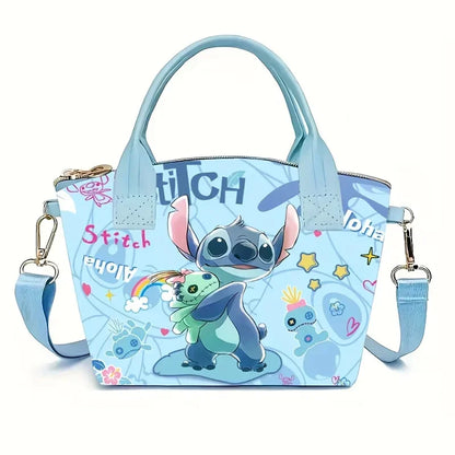 Disney Stitch New Women's Shoulder Bags Cute Kid's Handbag Large Capacity Cartoon Crossbody Bag For Girls