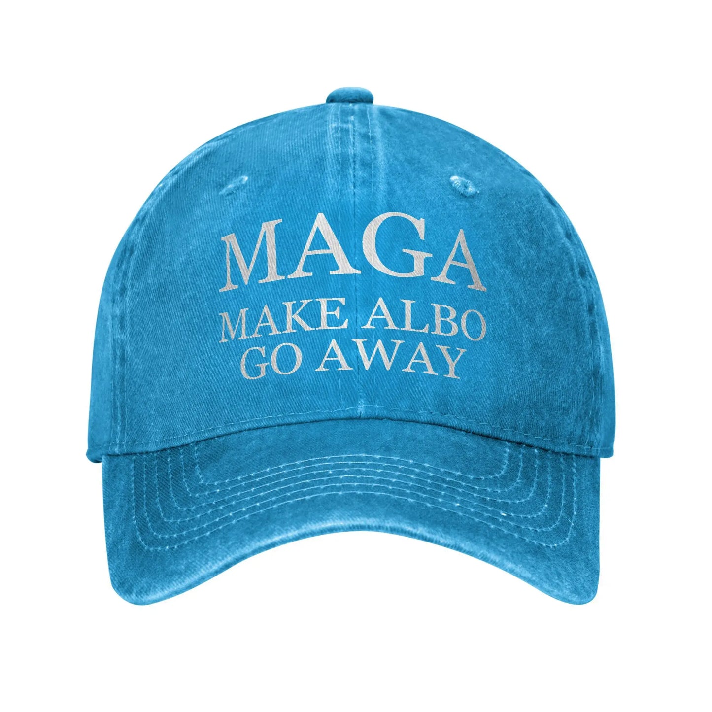 Vintage MAGA Make Albo Go Away Baseball Cap Unisex Distressed Denim Sun Cap Australia Saying Outdoor All Seasons Adjustable Hats