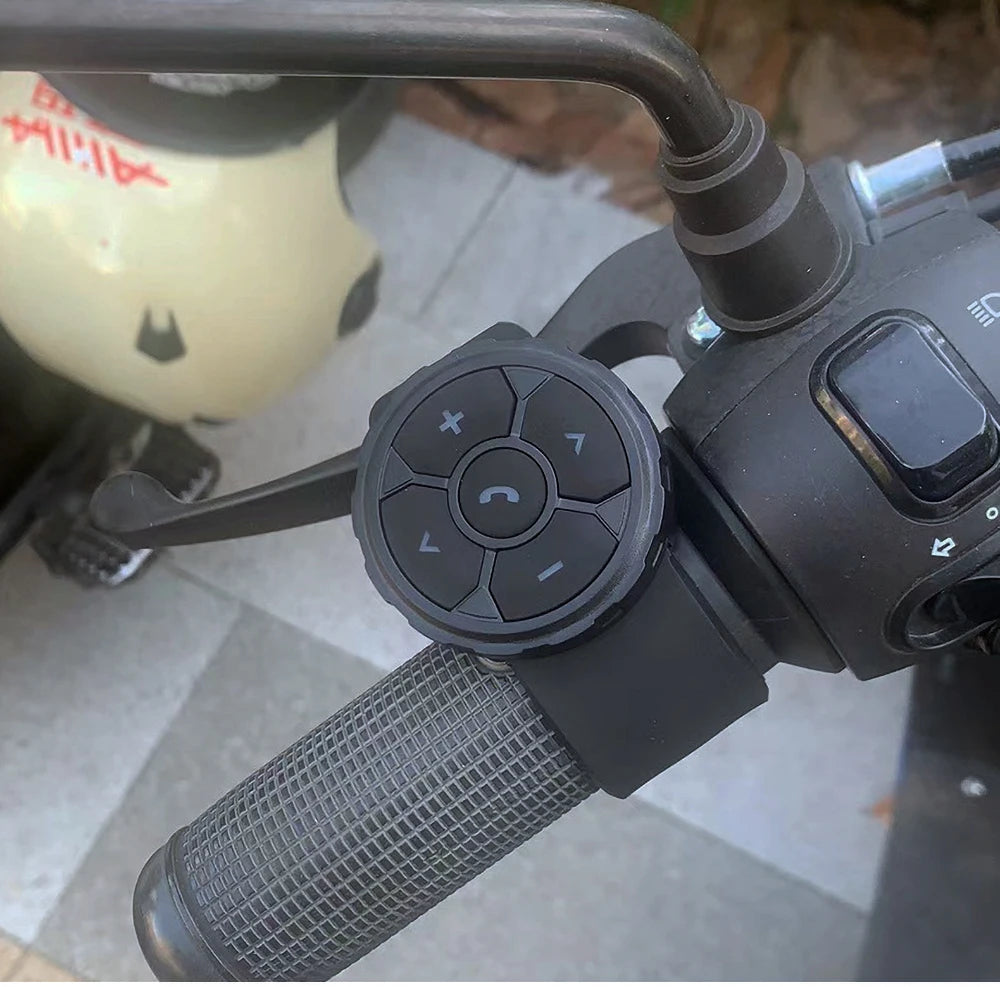 Wireless Remote Control for Motorcycle Helmet Earphone Bluetooth-compatible5.3 Bike Handlebar Media Controller Buttons