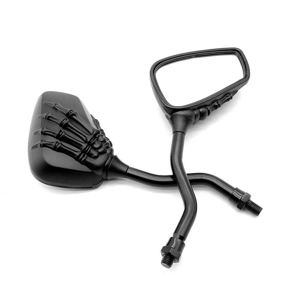Universal Motorcycle Skull Hand Claw Rear-View Side Mirror Universal Fit Mirror Bolt For Street Sport Bike Chopper Cruiser