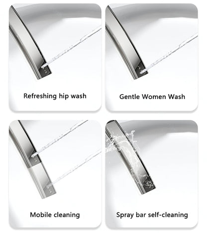 D132 Smart Toilet Bidet with Auto Flush Heated Seat Warm Water Sprayer Deodorizer Air Dryer Remote Control Intelligent LED Displ