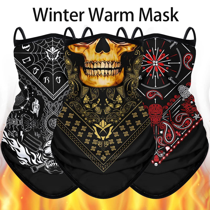 Motorcycle Warm Scarf Thick Ski Mask Windproof Polar Fleece Winter Riding Cold-proof Face Towel Unisex Outdoor Hiking Neck Cover