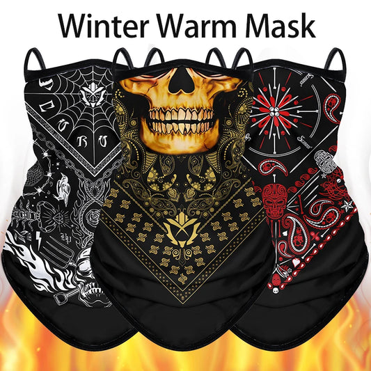 Motorcycle Warm Scarf Thick Ski Mask Windproof Polar Fleece Winter Riding Cold-proof Face Towel Unisex Outdoor Hiking Neck Cover