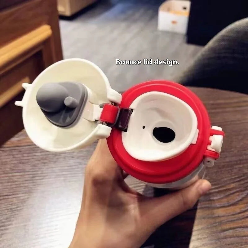 Hot 304 Stainless Steel Christmas and New Year Gift Bouncing Insulated Cup, Creative Water Cup, Internet Famous Minimalist Cup L