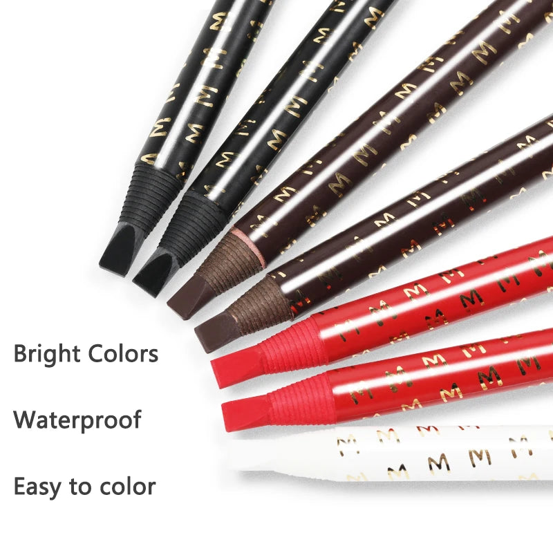 Eyebrow Pencil Waterproof Professional Microblading Permanent Red White Eyebrow Pen Tattoo Art Makeup Eye Pen Enhancers Cosmetic