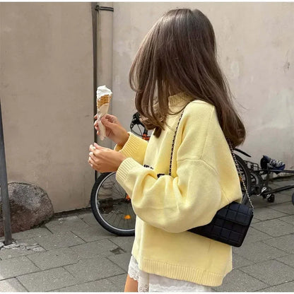2026 EME Studio Winter Spain Version Of The Letter Printed Shirt New Unisex Loose Couple Personality Casual Fashion Sweater
