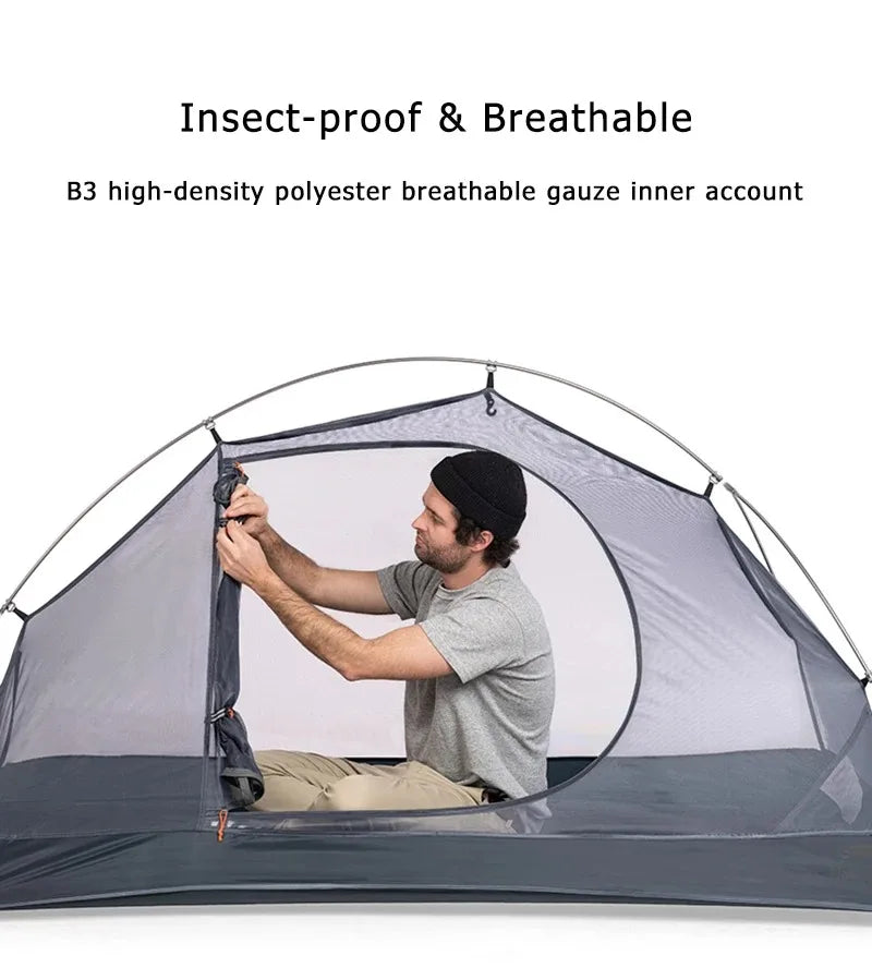 Naturehike Cycling Tent 1 Person Portable Ultralight Backpacking Trekking Tent Waterproof Double Layer Camping Tent