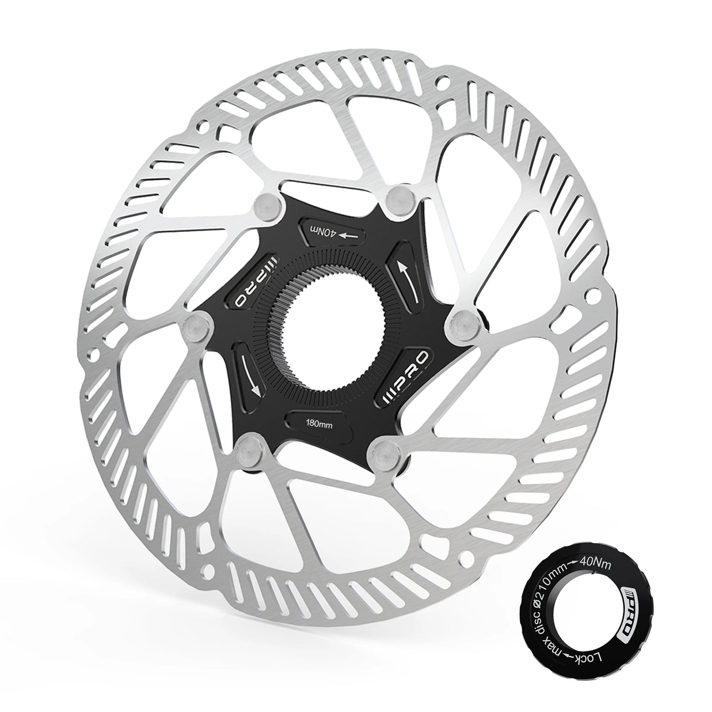 IIIPRO Bike Brake Floating Rotor 140/160/180/203mm Center Lock Brake Disc Ultralight High Strength abstract heat Disc Bike Part
