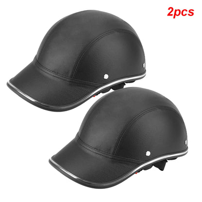 LEEPEE For Cafe Racer Chopper Scooter Safety Hard Hat Half Face Vintage Summer Cap Motorcycle Half Helmet Baseball Cap Style