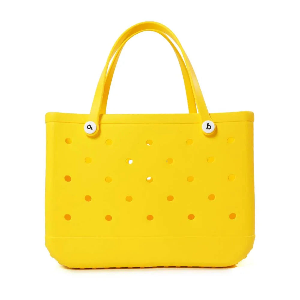 L/XL Beach Bags EVA Rubber Waterproof Tote Bag Storage Baskets Travel Shopping Shoulder Solid Color Fashion Handbag women