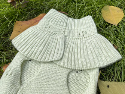 Luxury Pet Dog Cashmere Lotus Collar Knit Soft Wool Undercoat Cat Sweater Dog Clothes for Small Dogs Dog Winter Clothes Sweater