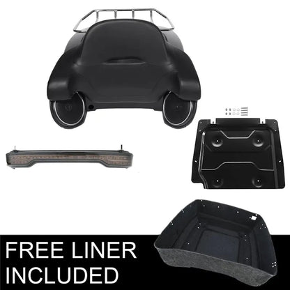 Motorcycle King Trunk Rack Light Speaker Pad For Harley Touring Trunk Road King Glide 2014-2025