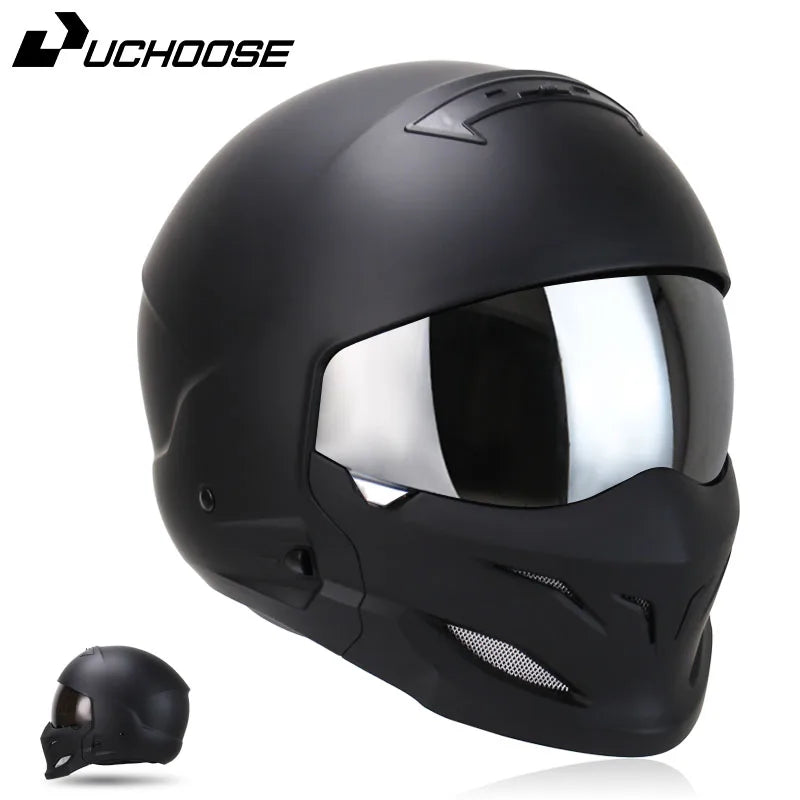 New Scorpion Retro Motorcycle Cascos Moto Locomotive Personality Multi-purpose Combination Helmet  Detachable Multi-purpose