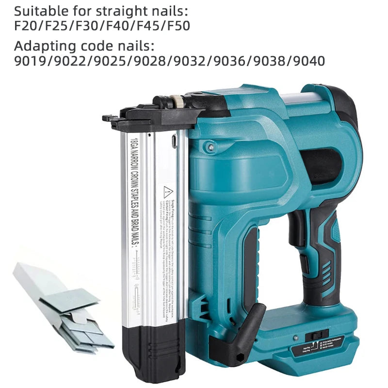Brad Nailer Electric, 2-in-1 18G Nail Gun & Staple Gun for Woodworking, Flooring, Roofing and Upholstery Straight/N-Shape Nails