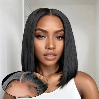 2026 Ready To Wear Glueless Bob Straight Wig Human Hair Wigs Short Bob No HD Lace Frontal Wig Closure Black Wigs For Women