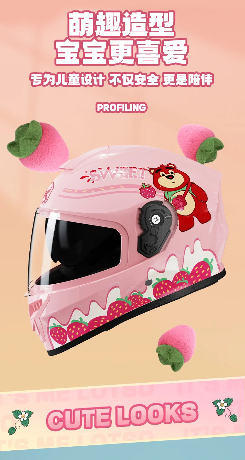Children's Helmet Electric Car Cute Cartoon Four Seasons Universal Motorcycle Boys and Girls Safety Helmet 601