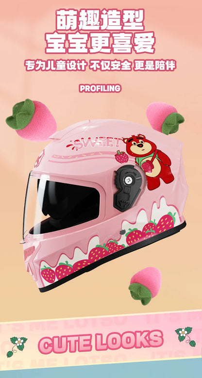 Children's Helmet Electric Car Cute Cartoon Four Seasons Universal Motorcycle Boys and Girls Safety Helmet 601