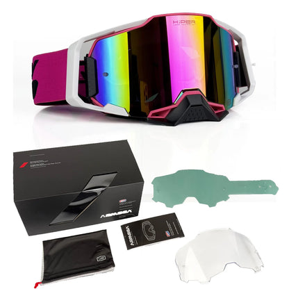 Motorcycle Goggles Set Off Road Riding Dustproof Windproof Sports Glasses for Men MX ATV Cycling Ski Snowboard Protective New