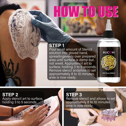 30/120/240ML Professional Tattoo Stencil Magic Gel Thermal Copier Tattoo Transfer Stuff Solution Cream Tattoo Ink Set
