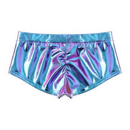 Women's Shiny Faux Leather Shorts Hot Pants Low Waist Pole Dance Bottoms for Woman Rave Party Festivals Carnival Club Costumes