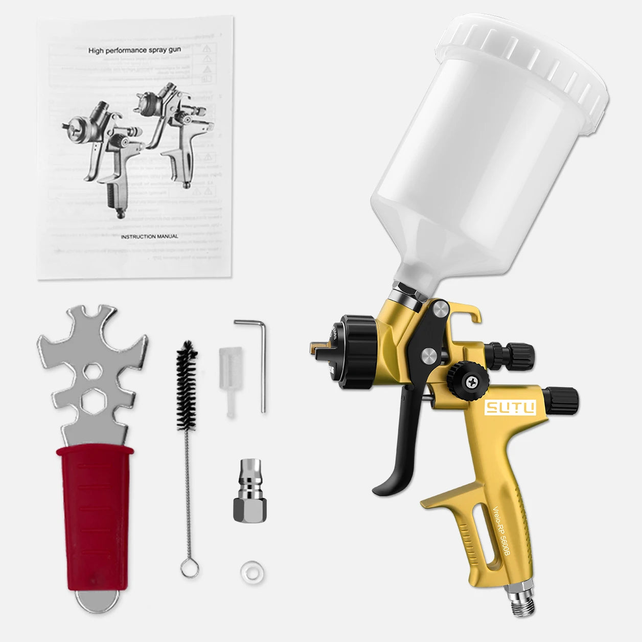 SUTU Spray Guns Car/Furniture 1.3MM Nozzle Paint Spray Gun High Atomization Air Tools Oil Paint Repair Guns Painting Airbrush ﻿