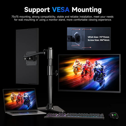 EVICIV 22" 2K Portable Monitor 2560*1440P 100%DCI-P3 QLED External Screen For Loptop Phone With HDMI Computer Display Extension
