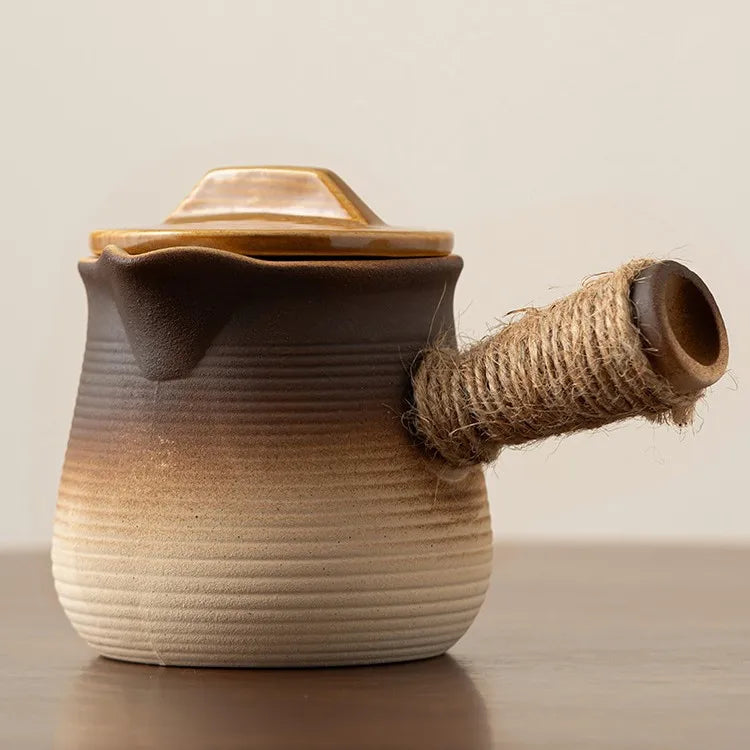 Ceramic Baked Milk Tea Pot Can Be Dry Boiled Boiled Tea Warm Milk Pot Teapot Tea Infuser