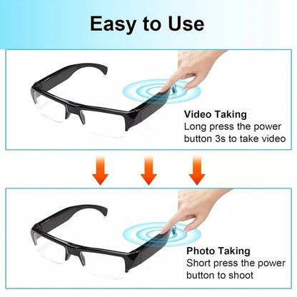 HD 1080P Mini Camera Meetings DVR Protable Glasses Cam Sports Video Small Outdoor Camcorder Conference Process Driving Etc