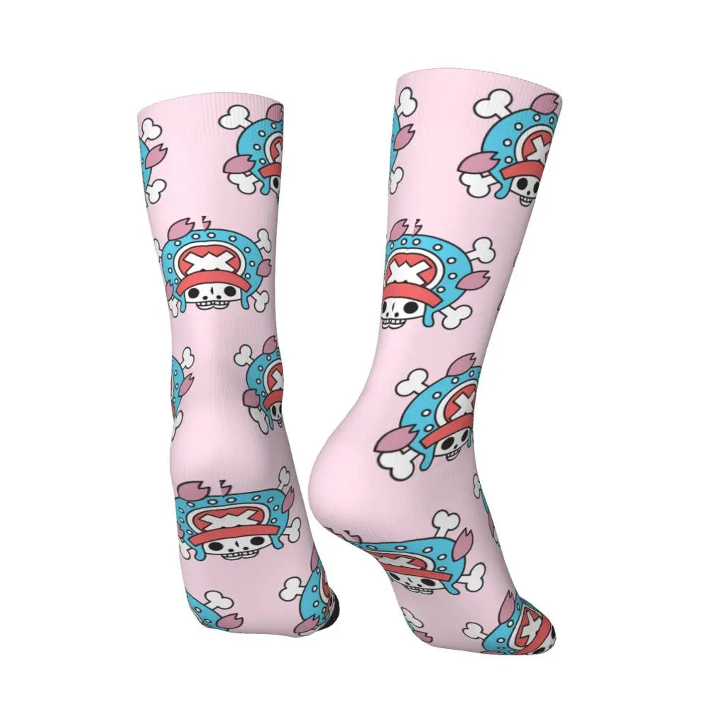 Fashion Men's Socks Harajuku Tony Tony Choppers Sock Luffys Zoros Trafalgar Law Anime Women's Socks Spring Summer Autumn Winter