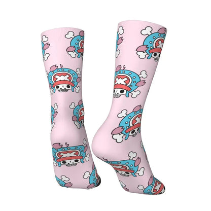 Fashion Men's Socks Harajuku Tony Tony Choppers Sock Luffys Zoros Trafalgar Law Anime Women's Socks Spring Summer Autumn Winter