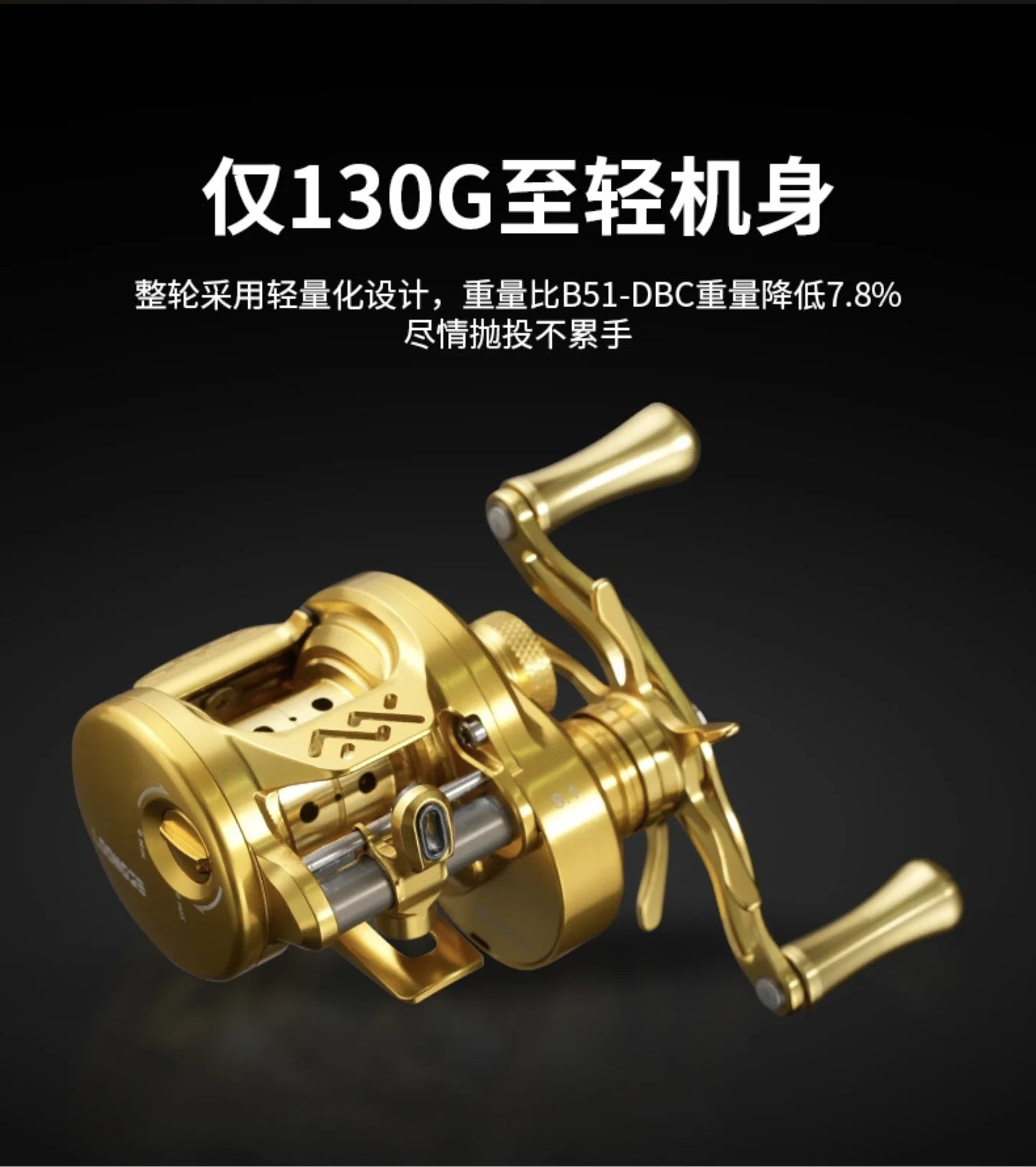 Takizawa Longze B51mc BFS Baitcasting Reel Ultralight Magnetic Drum Reel Full Metal Cnc Micro Object Baitcaster Fishing Reel Gea