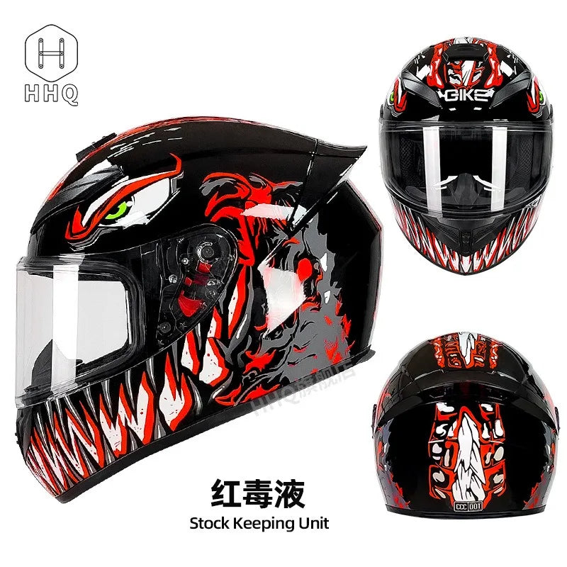 New Bluetooth motorcycle helmet for men and women, full coverage, anti-fog, full face motorcycle helmet