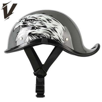 Retro motorcycle helmet personalized 3/4 half helmet motorcycle scooter safety helmet suitable for men and women