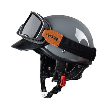 Cycking Motorcycle Helmet Four Seasons Riding Half Helmet Men Women Scooter Cute Retro