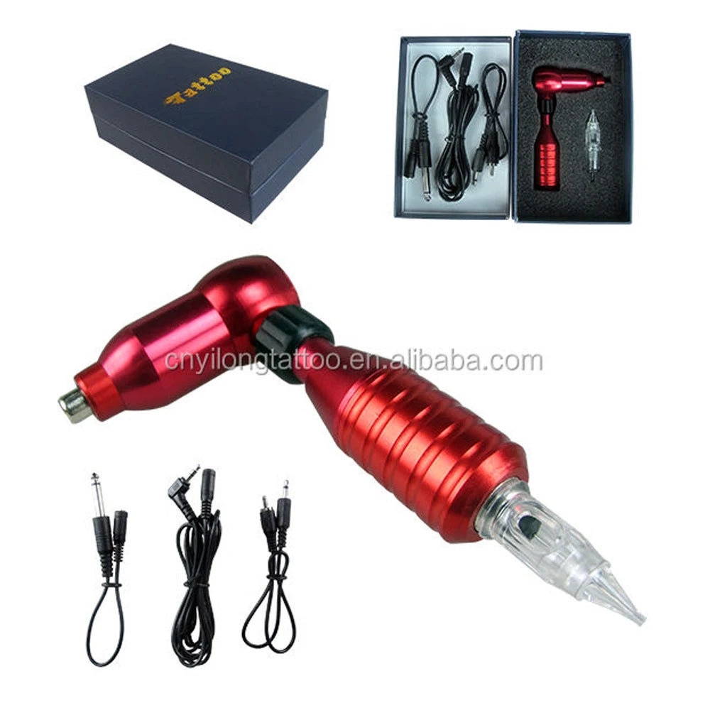 YILONG Professional L-shaped Tattoo Gun Adjustable Rotary Pen Motor Hybrid Tattoo Machine With RCA Tattoo Tools