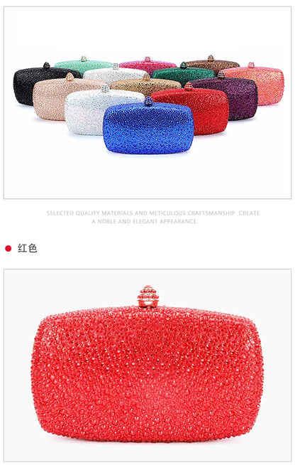 Evening Clutch Bags Green Bridal Clutches Bags Crystal Bridal Stones Purse Lady  Party Wedding Rhinestone Women Shoulder Handbag