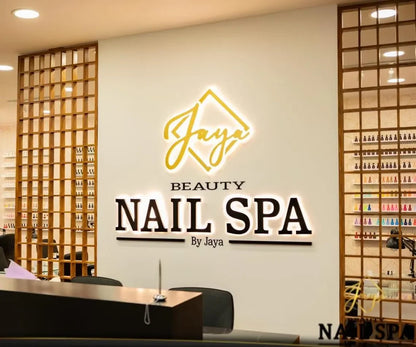Business Logo Custom Led Illuminated Backlit Sign 3D Metal Storefront Letters For Commercial Building Signage Trade Show Outdoor