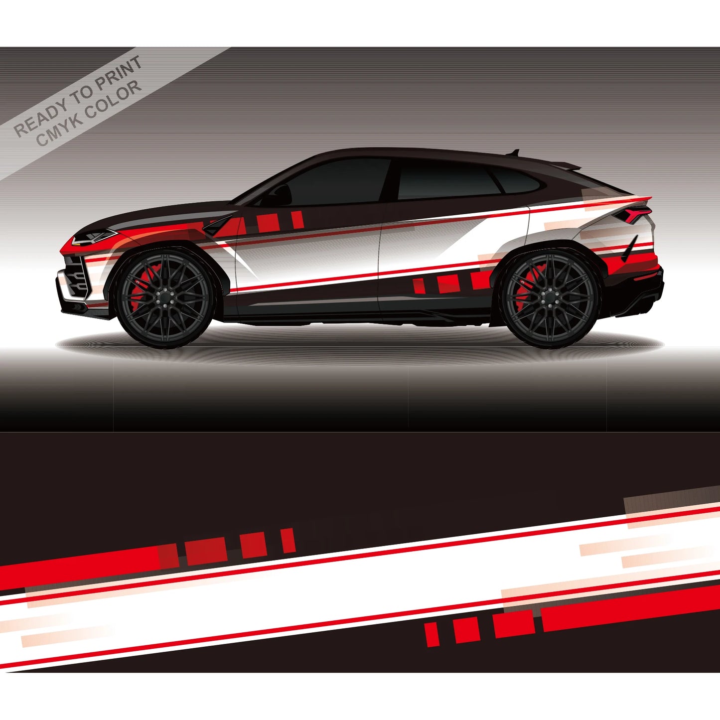 striped racing sticker Car Full Wrap Sticker Car Decal Decorative Cut Body Racing Graphic Decal Vinyl Wrap Modern Design