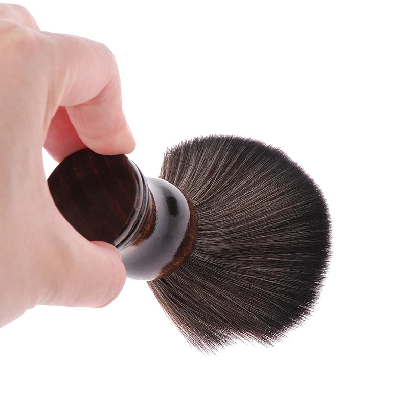 Soft Nylon Shaving Brush Portable Soft Brush Sweeping Salon Cleansing Foam Brush Wooden Handle Beard Brush
