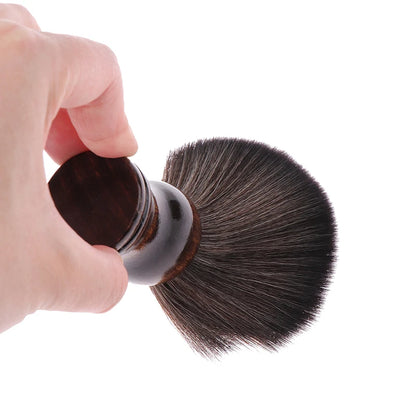 Soft Nylon Shaving Brush Portable Soft Brush Sweeping Salon Cleansing Foam Brush Wooden Handle Beard Brush